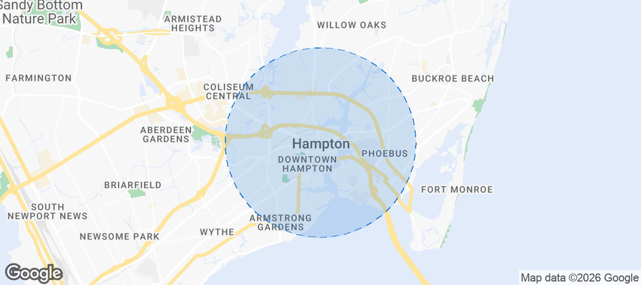 Hampton City Airbnb map